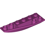 Lego kostka (kostička) 6x2 klín levý zkosený invertovaný, purpurová (6185304)